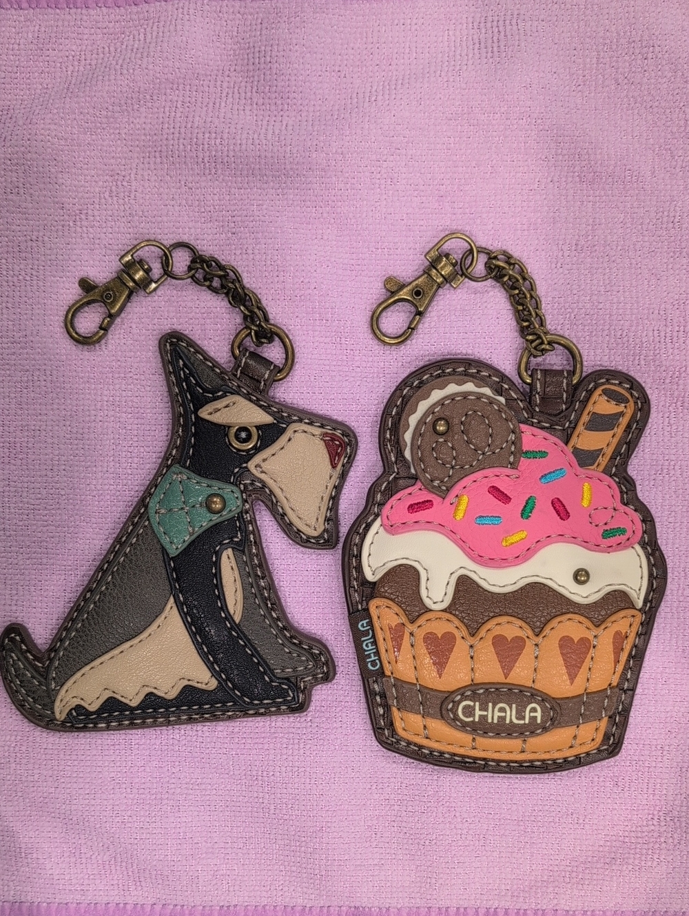 Chala Animal Key Chain Zip Coin Pouch Bag Charm - Choose One